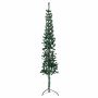 Medio árbol de Navidad artificial con soporte verde 180 cm