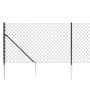 Wire fence with anchor spikes anthracite gray 0.8x25 m by vidaXL, fence panels - Ref: Foro24-153976, Price: 174,57 €, Discoun...