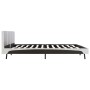 Cama sin colchón cuero sintético gris y blanco 180x200 cm