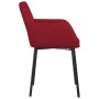 Sillas de comedor 2 unidades terciopelo rojo tinto