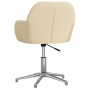 Silla de oficina giratoria tela color crema