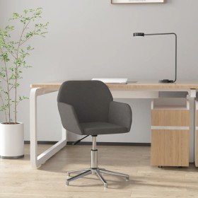 Silla de oficina giratoria tela gris oscuro Silla de oficina giratoria tela gris oscuro