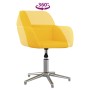 Silla de oficina giratoria de tela amarillo claro