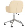 Silla de oficina giratoria tela color crema