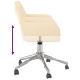 Silla de oficina giratoria tela color crema