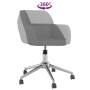 Silla de oficina giratoria de tela gris claro