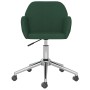 Silla de oficina giratoria de tela verde oscuro