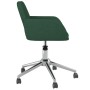 Silla de oficina giratoria de tela verde oscuro