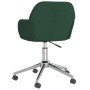 Silla de oficina giratoria de tela verde oscuro