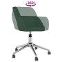 Silla de oficina giratoria de tela verde oscuro