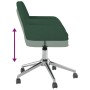 Silla de oficina giratoria de tela verde oscuro
