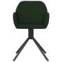 Sillas de comedor giratorias 2 unidades terciopelo verde oscuro