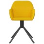 Sillas de comedor giratorias 2 uds terciopelo amarillo
