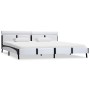 Estructura de cama con LED sin colchón blanco 180x200 cm
