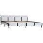 Estructura de cama con LED sin colchón blanco 180x200 cm
