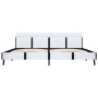 Estructura de cama con LED sin colchón blanco 180x200 cm