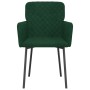 Sillas de comedor 2 unidades terciopelo verde oscuro