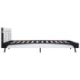 Estructura de cama con LED sin colchón blanco 180x200 cm