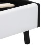 Estructura de cama con LED sin colchón blanco 180x200 cm