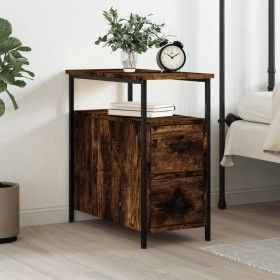 Mesita de noche madera de ingeniería roble ahumado 30x60x60 cm de vidaXL, Mesitas de noche - Ref: Foro24-826067, Precio: 56,7...