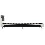 Estructura cama LED sin colchón cuero sintético negro 90x200 cm