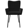 Sillas de comedor 2 unidades terciopelo negro