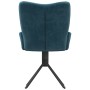 Sillas de comedor giratorias 2 uds terciopelo azul
