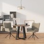 Sillas de comedor giratorias 2 uds de terciopelo gris claro