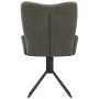 Sillas de comedor giratorias 2 unidades terciopelo gris oscuro