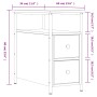 Nachttisch aus geräuchertem Eichenholzwerkstoff, 30 x 60 x 60 cm von vidaXL, Nachttische - Ref: Foro24-826067, Preis: 56,75 €...