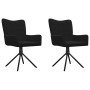 Sillas de comedor giratorias 2 uds terciopelo negro