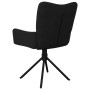 Sillas de comedor giratorias 2 uds terciopelo negro