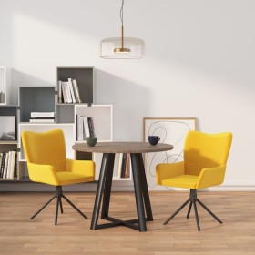 Sillas de comedor giratorias 2 uds terciopelo amarillo Sillas de comedor giratorias 2 uds terciopelo amarillo