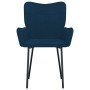 Sillas de comedor 2 unidades terciopelo azul