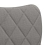 Sillas de comedor giratorias 2 unidades tela gris claro