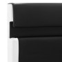 Estructura de cama con LED sin colchón cuero negro 140x200 cm