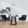 Sillas de comedor 2 unidades terciopelo azul