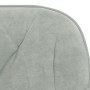 Sillas de comedor 2 unidades terciopelo gris claro
