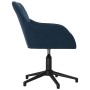 Silla de oficina giratoria terciopelo azul