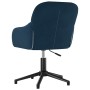 Silla de oficina giratoria terciopelo azul