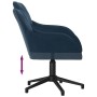 Silla de oficina giratoria terciopelo azul