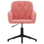 Silla de oficina giratoria de terciopelo rosa