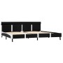 Estructura cama LED sin colchón cuero sintético negro 180x200cm