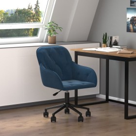 Silla de oficina giratoria terciopelo azul Silla de oficina giratoria terciopelo azul