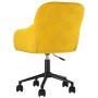Silla de oficina giratoria de terciopelo amarillo