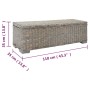 Caja de almacenaje madera caoba gris y ratán Kubu natural 110cm
