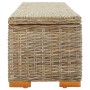 Caja de almacenaje madera de caoba y ratán Kubu natural 110 cm