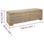 Caja de almacenaje madera de caoba y ratán Kubu natural 110 cm