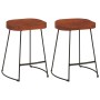 Taburetes de bar Gavin 2 uds madera mango maciza 45x38x53 cm
