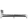 Estructura de cama con LED de cuero sintético gris 120x200 cm